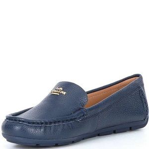 NEW Coach Marley Leather Drivers 7.5 in Blue Navy(38 Euro).  NEW!  Never used!